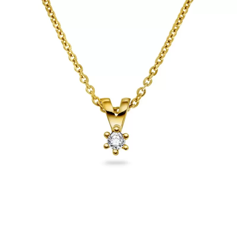 David-Andersen Halssmykker Til Barn-Anheng, Min Forste Diamant 0,03 Ct