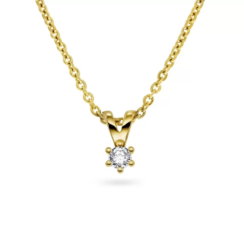 David-Andersen Halssmykker Til Barn-Anheng, Min Forste Diamant 0,05 Ct