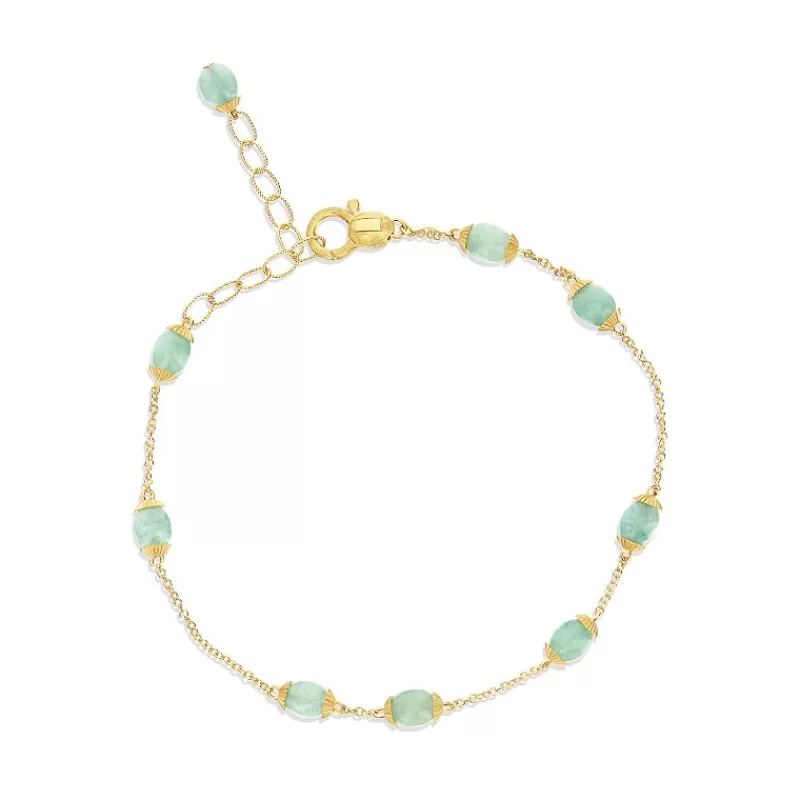 Nanis Gullarmbånd-Armbånd, Amuleti Gronn Aventurine