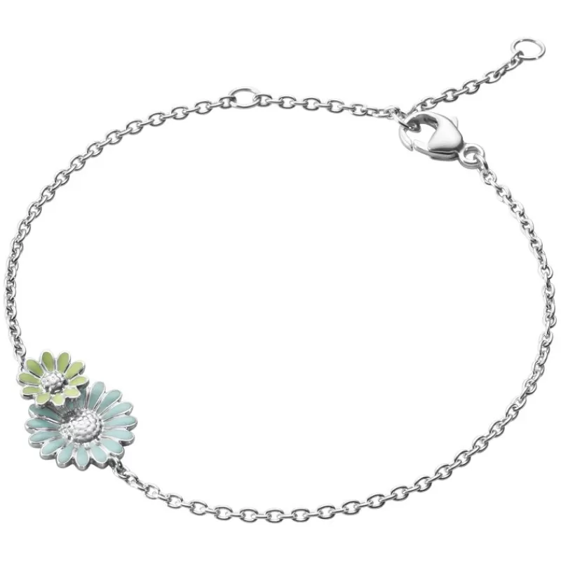 Georg Jensen Sølvarmbånd-Armbånd, Daisy Bla Og Gronn