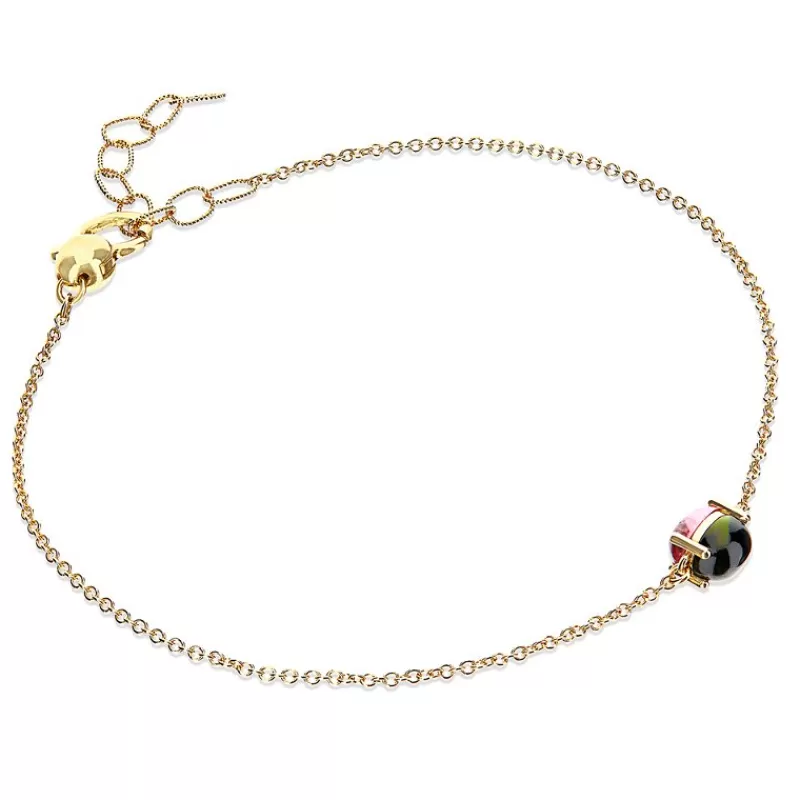 Nanis Gullarmbånd-Armbånd, Dancing Tourmalines Gronn Og Rosa