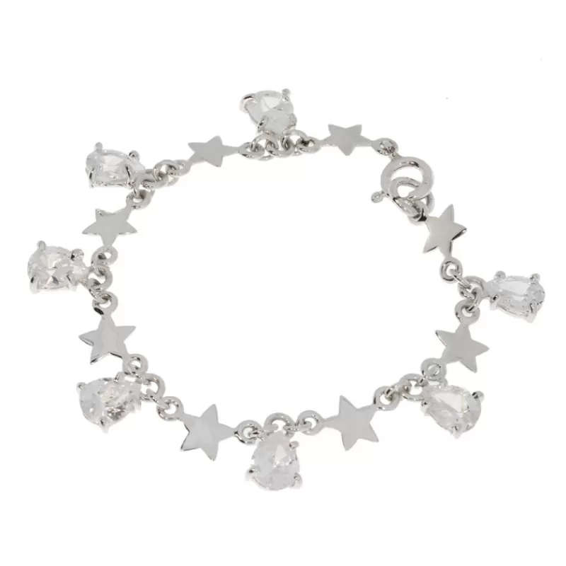 Rikke Harsheim Sølvarmbånd-Armbånd, Solv Stjerner Og Zirconia Draper