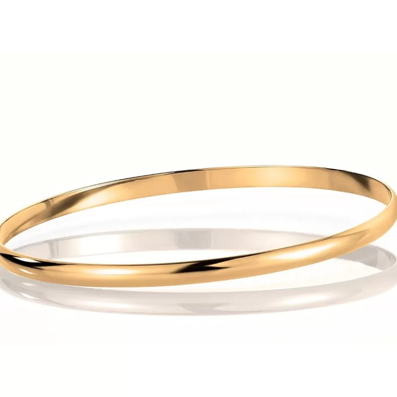 David-Andersen Gullarmbånd-Armring, Buet Massiv 4 Mm