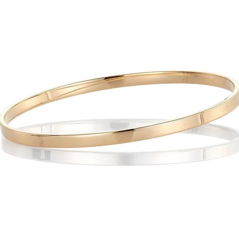 David-Andersen Gullarmbånd-Armring, Flat Massiv 4 Mm