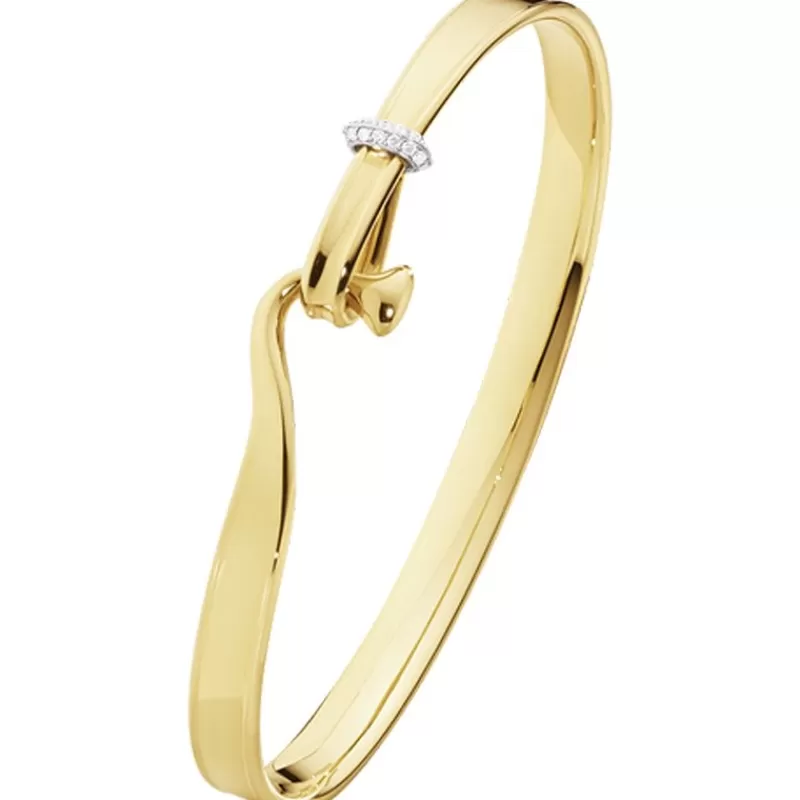 Georg Jensen Gullarmbånd-Armring, Torun Gull Med Diamanter