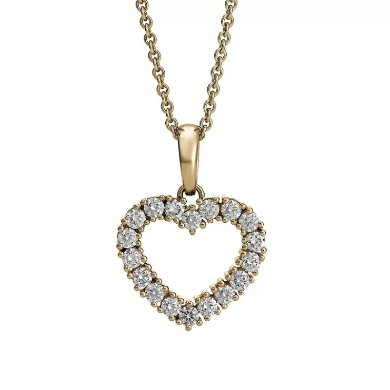 David-Andersen Kun Anheng-Diamanthjerte 0,50 Ct