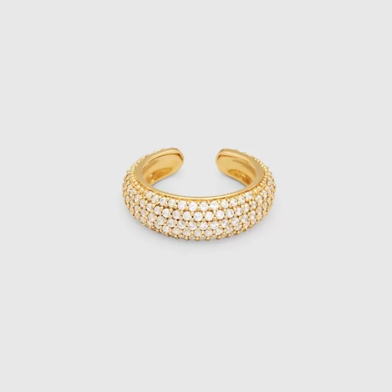Tom Wood Sølvøredobber-Ear Cuff, Thick Zirconia Gold