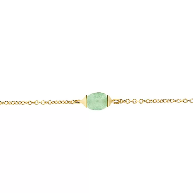 Nanis Halssmykker Med Fargesten-Kjede, Amuleti Gronn Aventurine