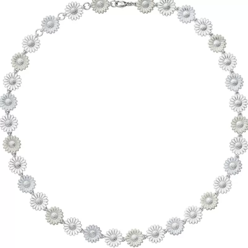 Georg Jensen Halssmykker I Gull-Kjede, Daisy Hvit