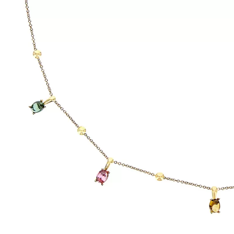 Nanis Halssmykker Med Fargesten-Kjede, Dancing Tourmalines Miks