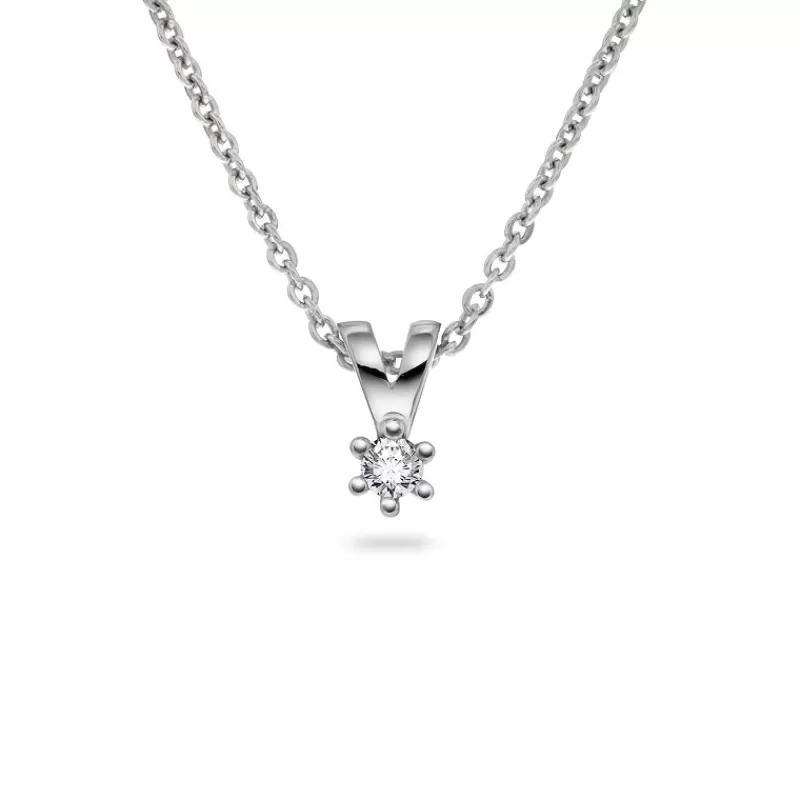 David-Andersen Halssmykker Til Barn-Kjede, Min Forste Diamant 0,03 Ct