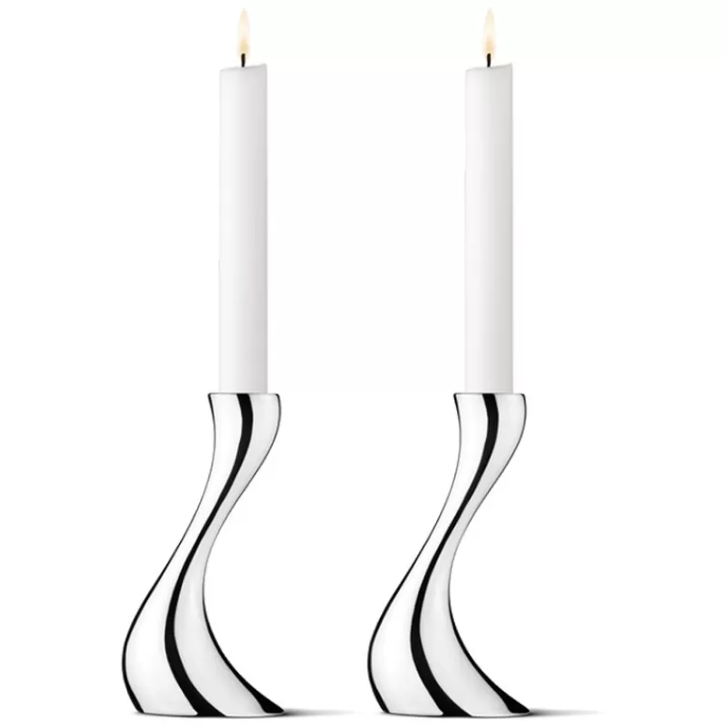 Georg Jensen Home Lysestaker-Lysestaker, Cobra Liten 2 Stk