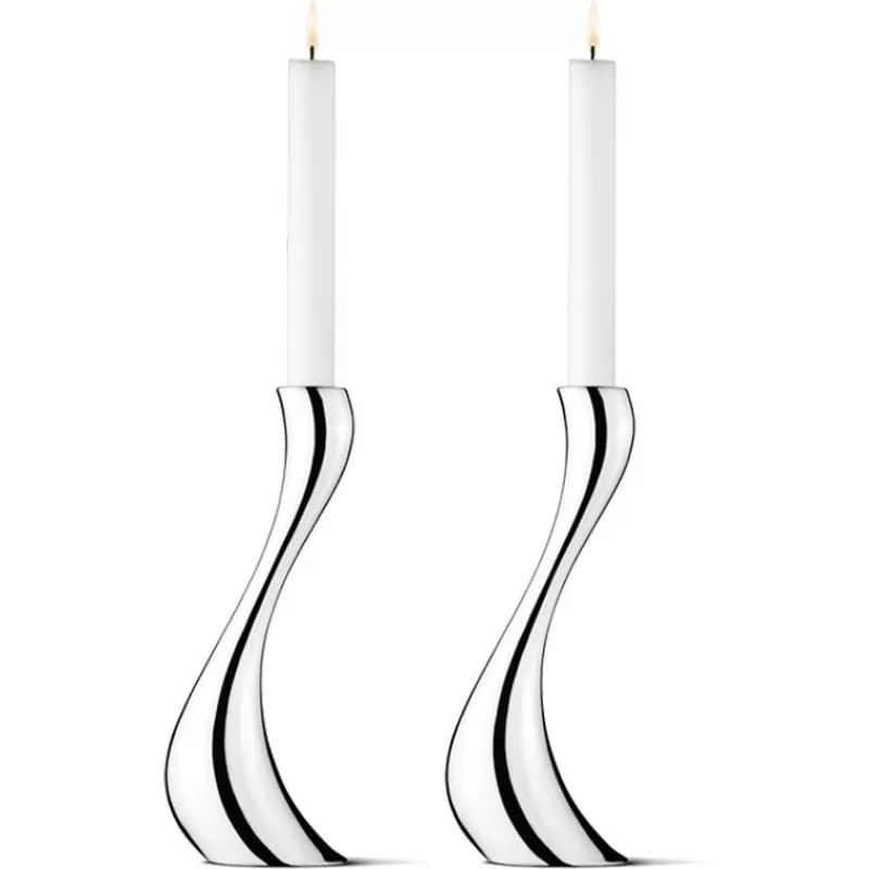 Georg Jensen Home Lysestaker-Lysestaker, Cobra Stor 2 Stk