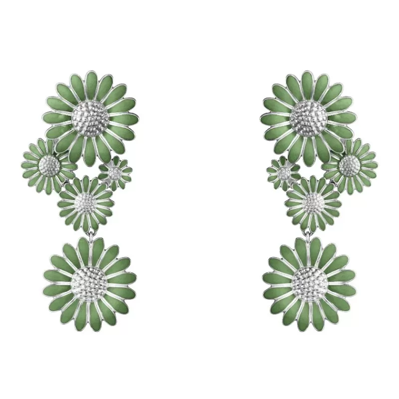 Georg Jensen Sølvøredobber-Orepynt, Daisy Gronn