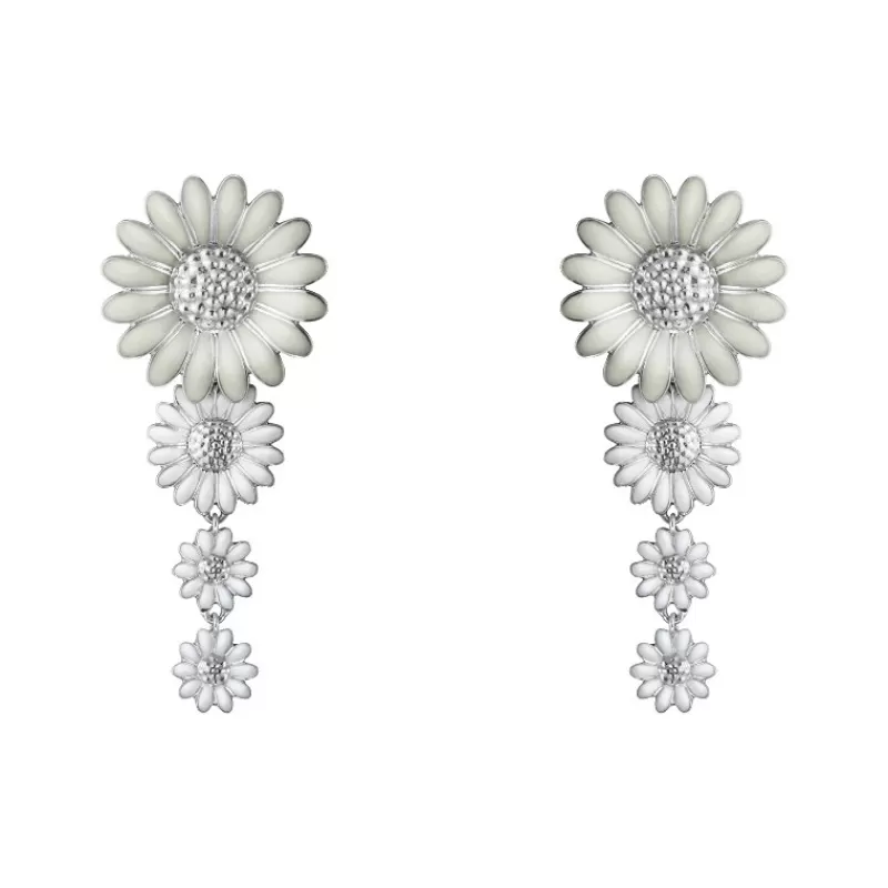 Georg Jensen Sølvøredobber-Orepynt, Daisy Hvit