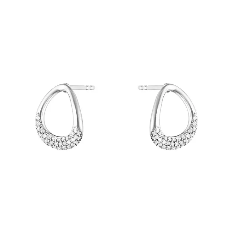 Georg Jensen Sølvøredobber-Orepynt, Offspring Med Diamanter