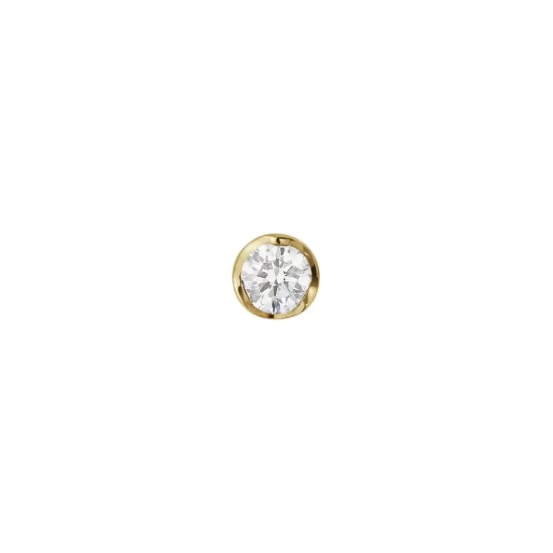 Georg Jensen Gulløredobber-Orepynt, Signature Diamonds 0,05 Ct