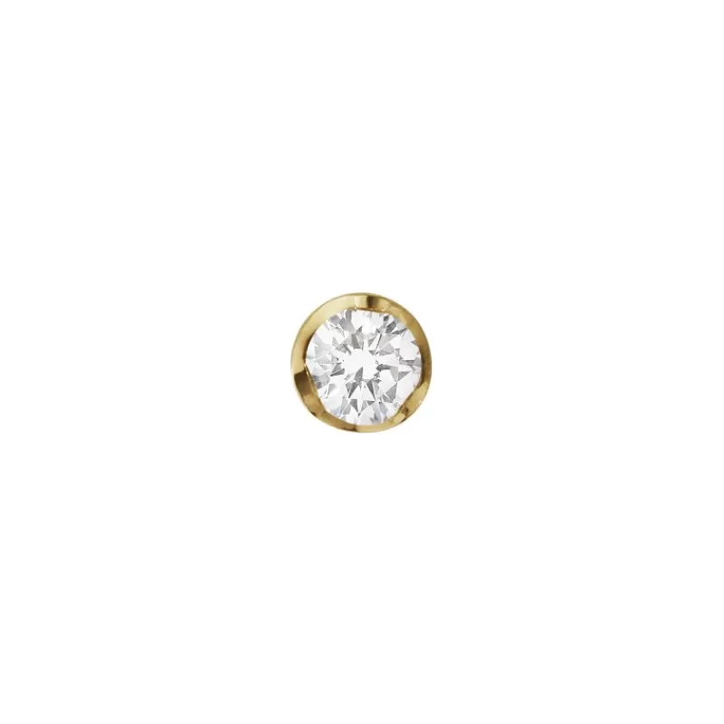 Georg Jensen Gulløredobber-Orepynt, Signature Diamonds 0,10 Ct