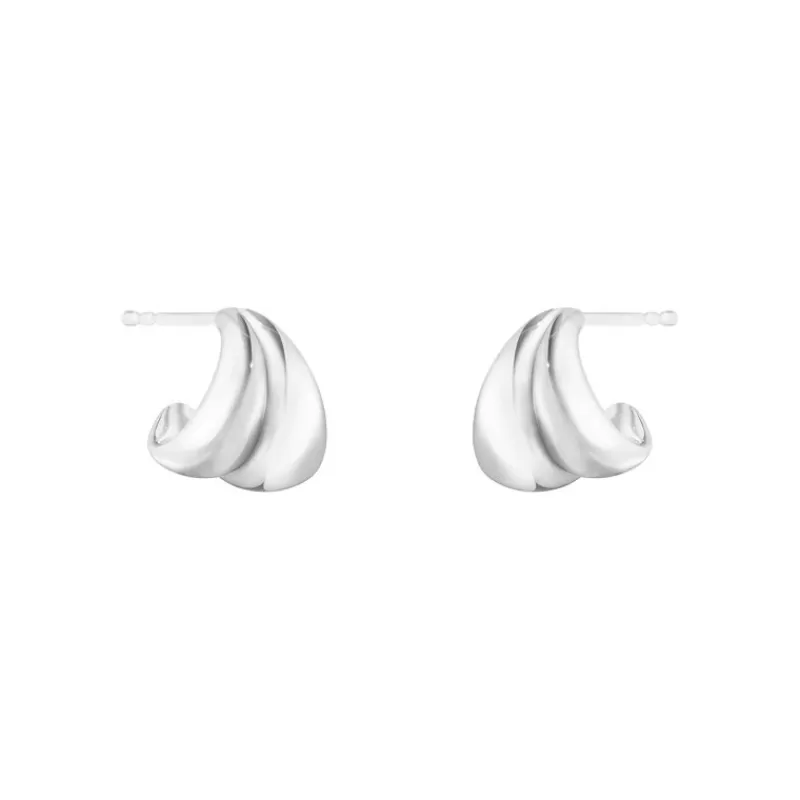 Georg Jensen Sølvøredobber-Øreringer, Curve (Liten)
