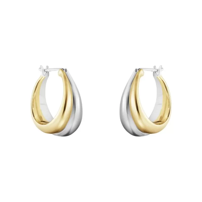 Georg Jensen Sølvøredobber-Øreringer, Curve (Medium)