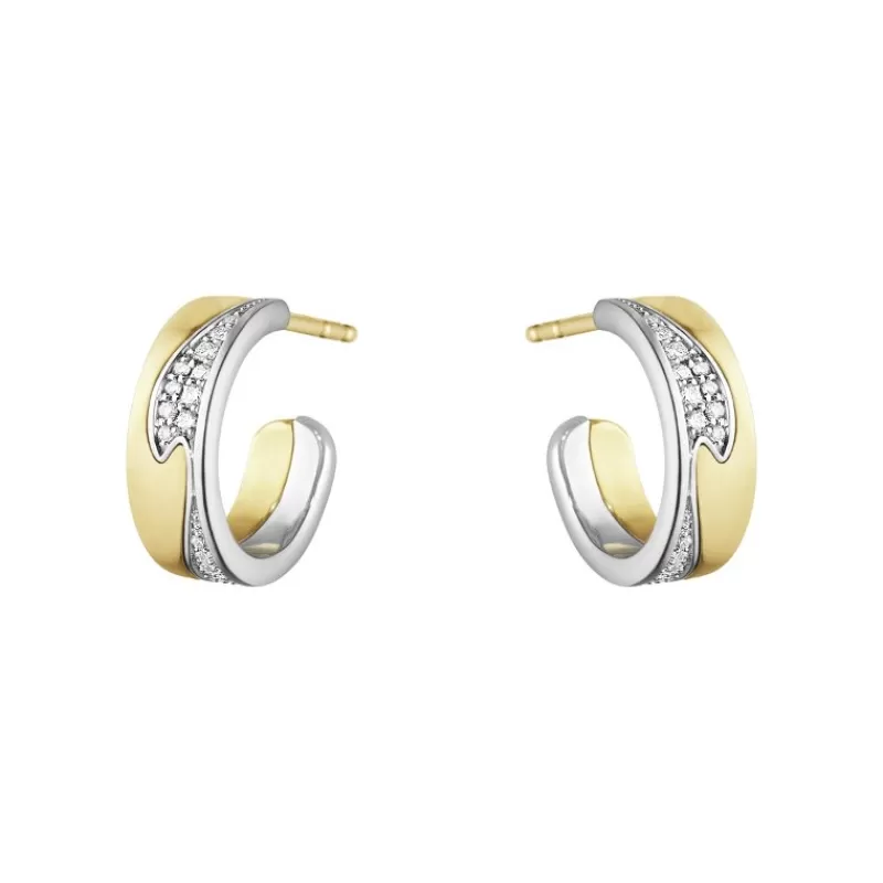 Georg Jensen Gulløredobber-Øreringer, Fusion (Sma)