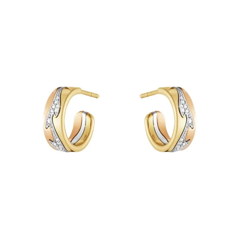 Georg Jensen Gulløredobber-Øreringer, Fusion Sma