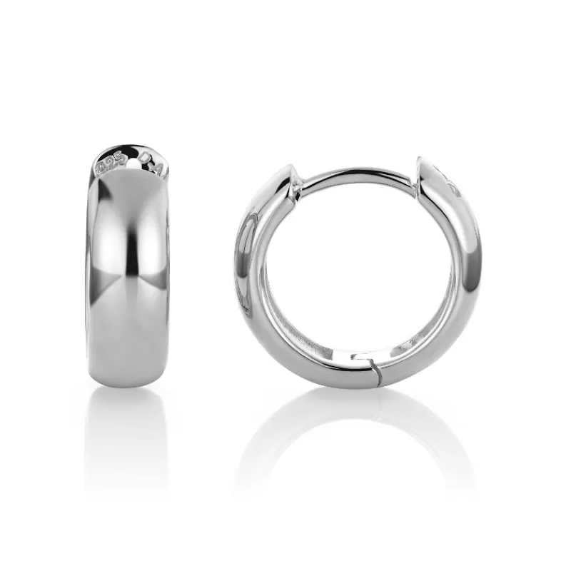 David-Andersen Sølvøredobber-Øreringer, Halvrund O14,5Mm