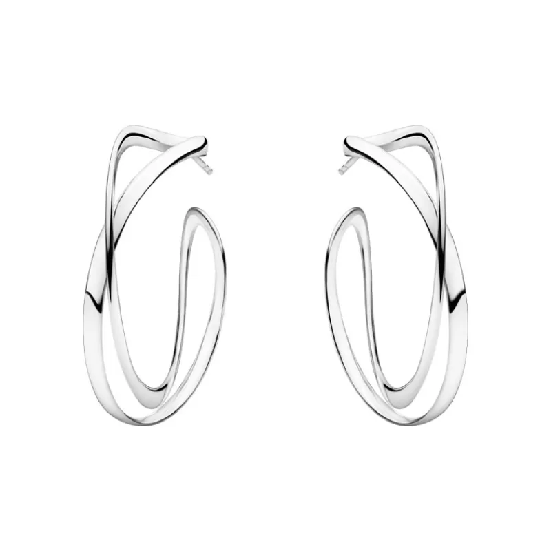 Georg Jensen Sølvøredobber-Øreringer, Infinity