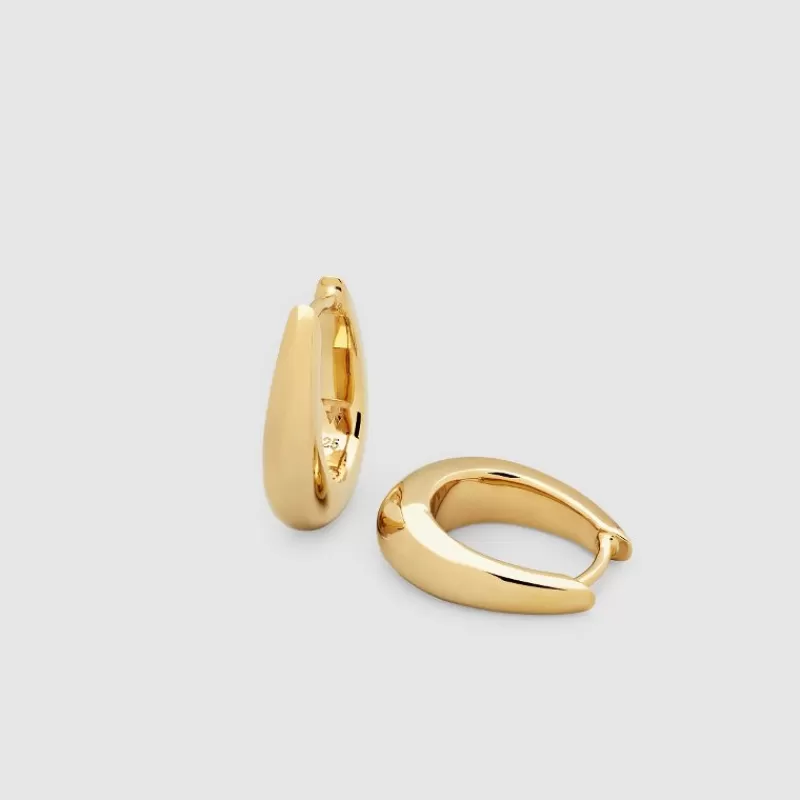 Tom Wood Sølvøredobber-Øreringer, Liz Hoop Gold