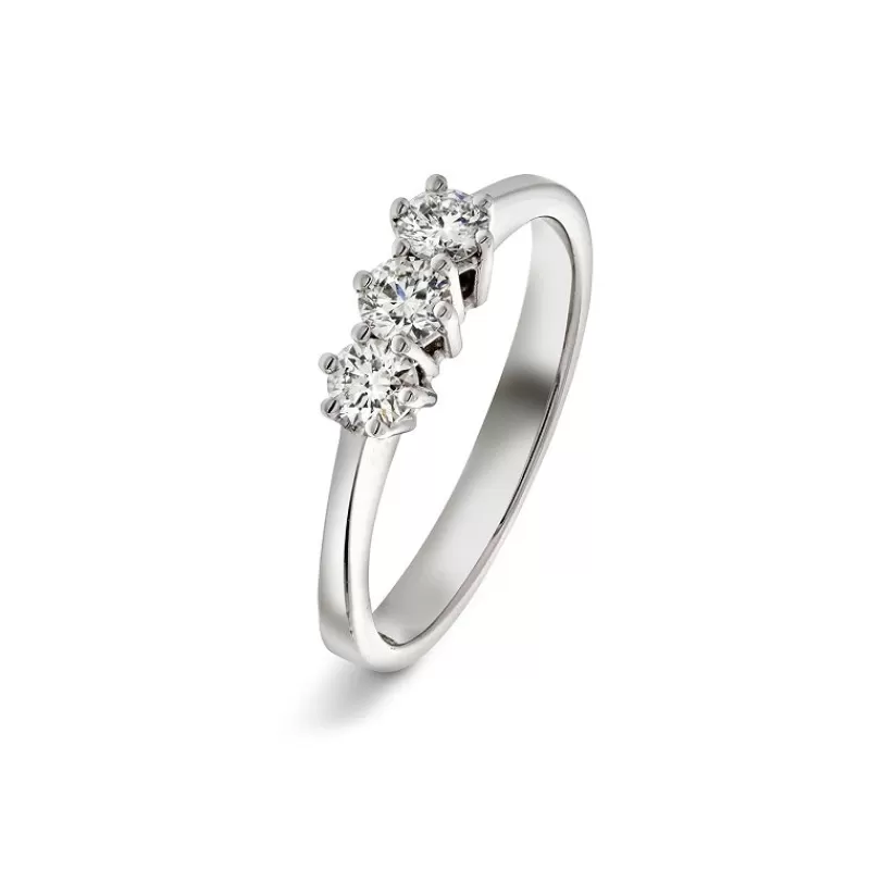 David-Andersen Diamantringer-Ring, 3-Stens (0,45 Ct)