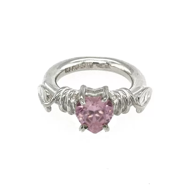 Rikke Harsheim Sølvringer-Ring, Bladring Lys Rosa Zirconia