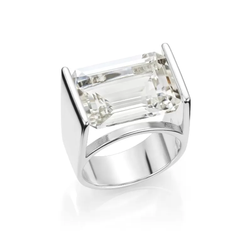 David-Andersen Sølvringer-Ring, D-A Arkiv 1970 Bergkrystall