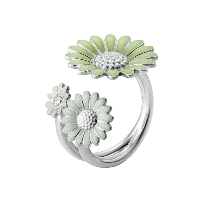 Georg Jensen Sølvringer-Ring, Daisy Gronn Og Hvit