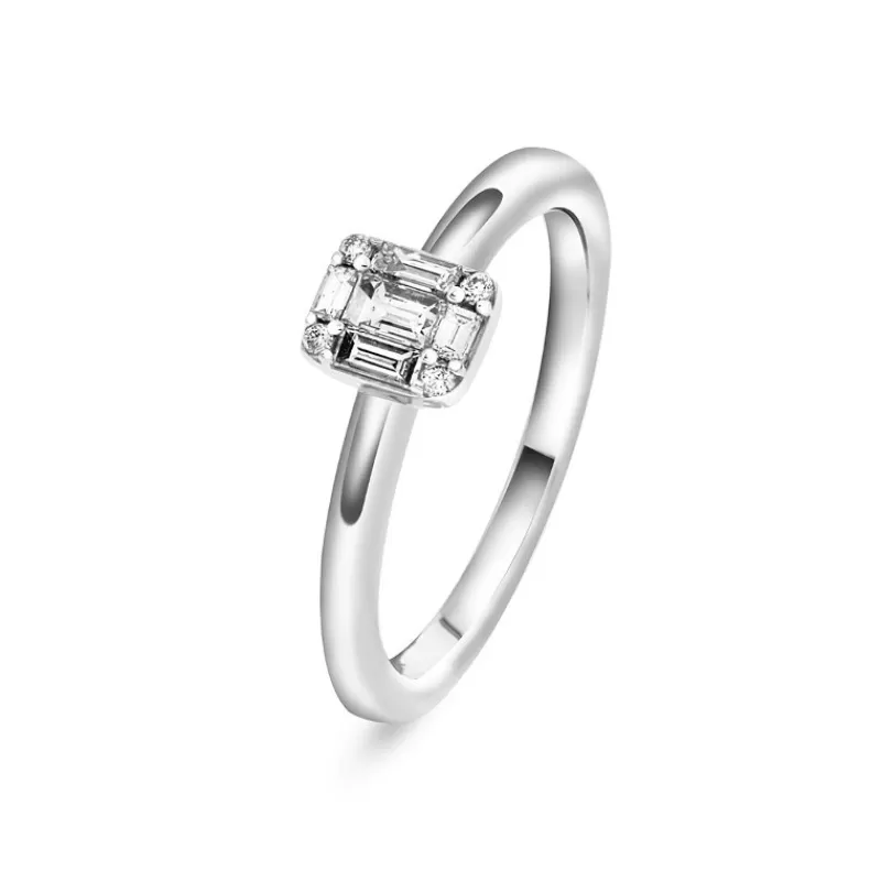 David-Andersen Diamantringer-Ring, Diamanter Brilliant- Og Baguettslipte 0,29 Ct