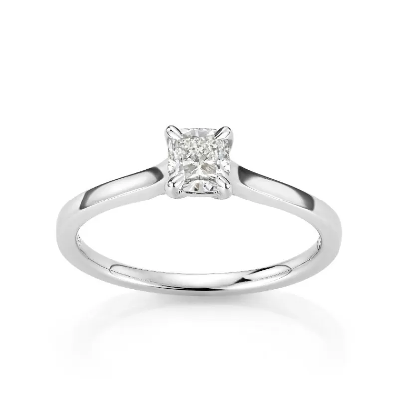 David-Andersen Diamantringer-Ring, Enstens Cushionslipt Diamant 0,50 Ct