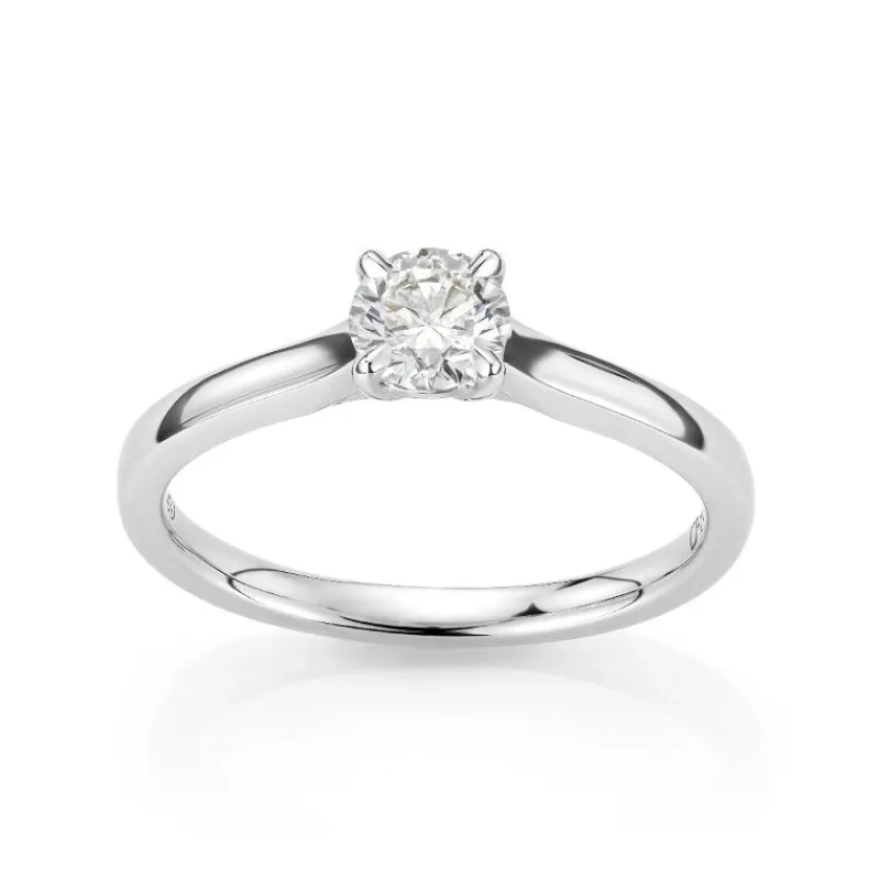 David-Andersen Diamantringer-Ring, Enstens Rund Brilliantslipt Diamant 0,50 Ct