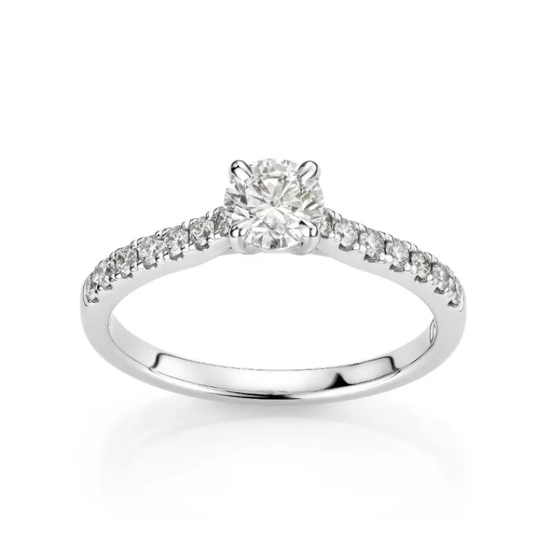 David-Andersen Diamantringer-Ring, Enstens Rund Brilliantslipt Med Diamanter (0,74 Ct )