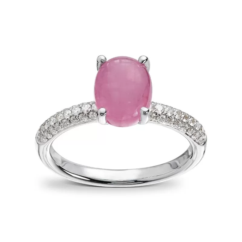 David-Andersen Diamantringer-Ring, Gronlandsrubin 3,18Ct