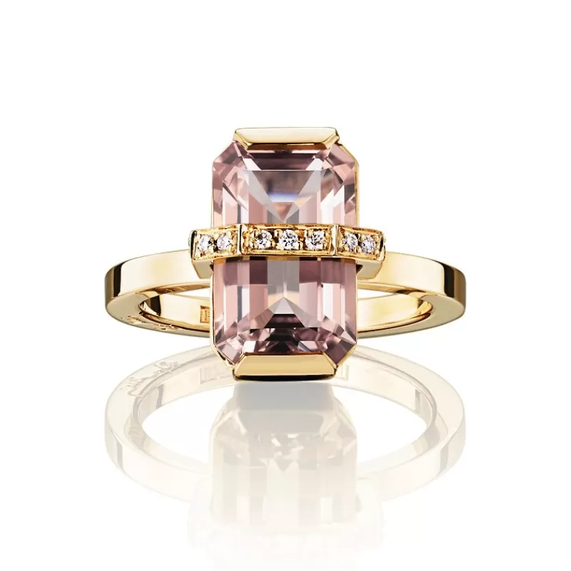 Efva Attling Gullringer-Ring, Little Bend Over Morganitt