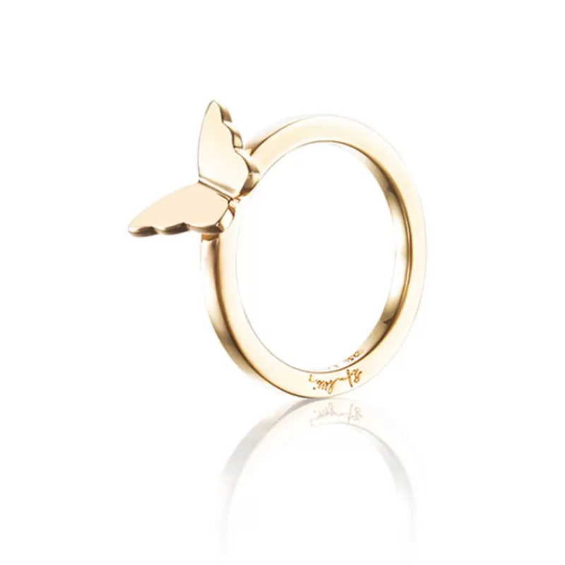 Efva Attling Gullringer-Ring, Little Miss Butterfly Gold