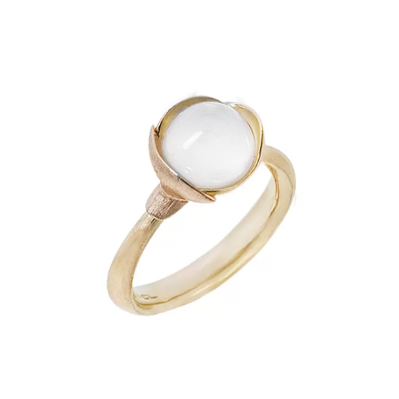 Ole Lynggaard Copenhagen Gullringer-Ring, Lotus Str 1 Hvit Manesten