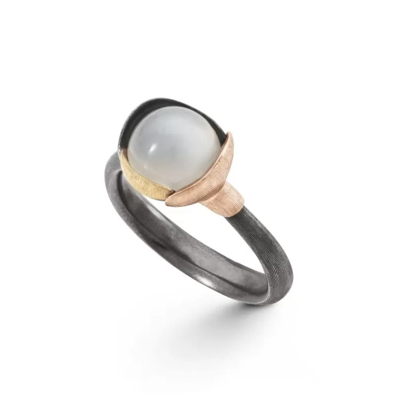 Ole Lynggaard Copenhagen Gullringer-Ring, Lotus Str 1 Hvit Manesten