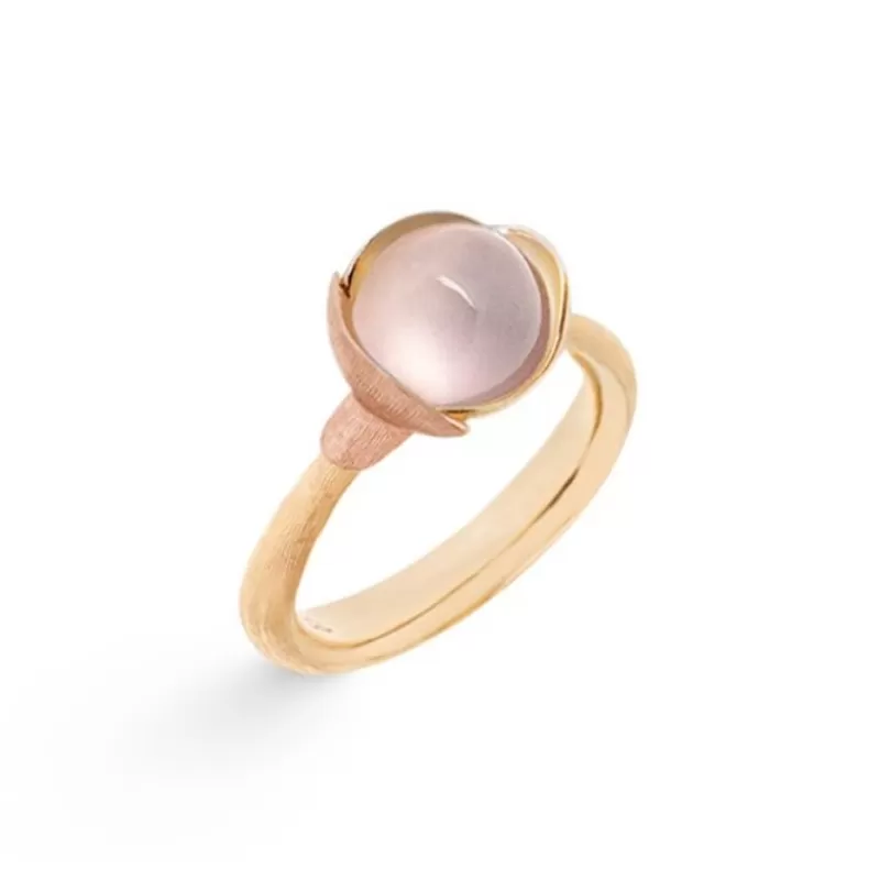 Ole Lynggaard Copenhagen Gullringer-Ring, Lotus Str 1 Rosakvarts