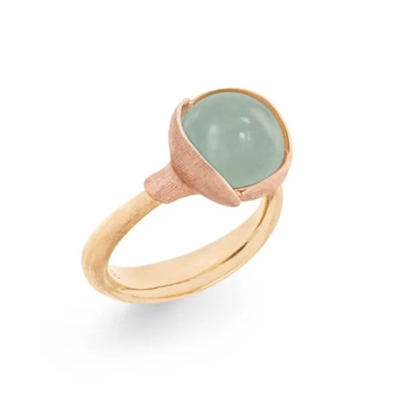 Ole Lynggaard Copenhagen Gullringer-Ring, Lotus Str 2 Akvamarin