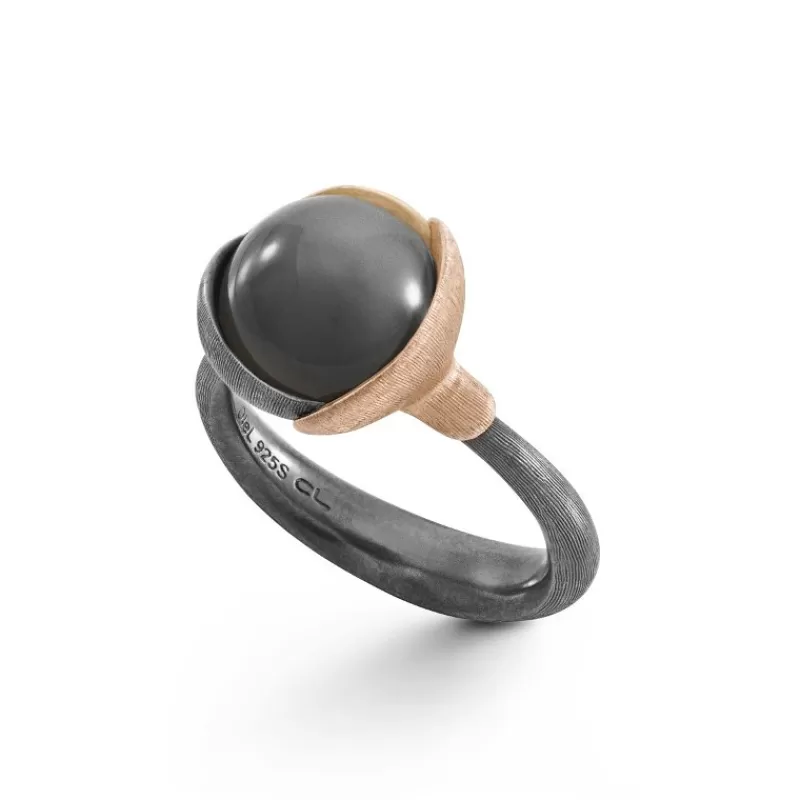 Ole Lynggaard Copenhagen Gullringer-Ring, Lotus Str 2 Gra Manesten