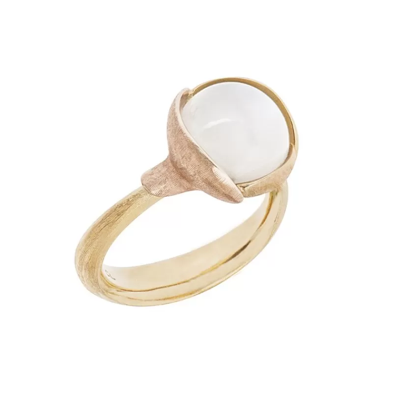 Ole Lynggaard Copenhagen Gullringer-Ring, Lotus Str 2 Hvit Manesten