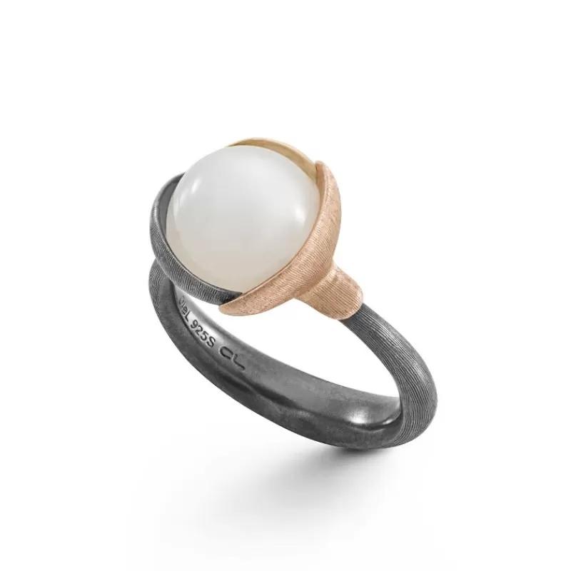 Ole Lynggaard Copenhagen Gullringer-Ring, Lotus Str 2 Hvit Manesten