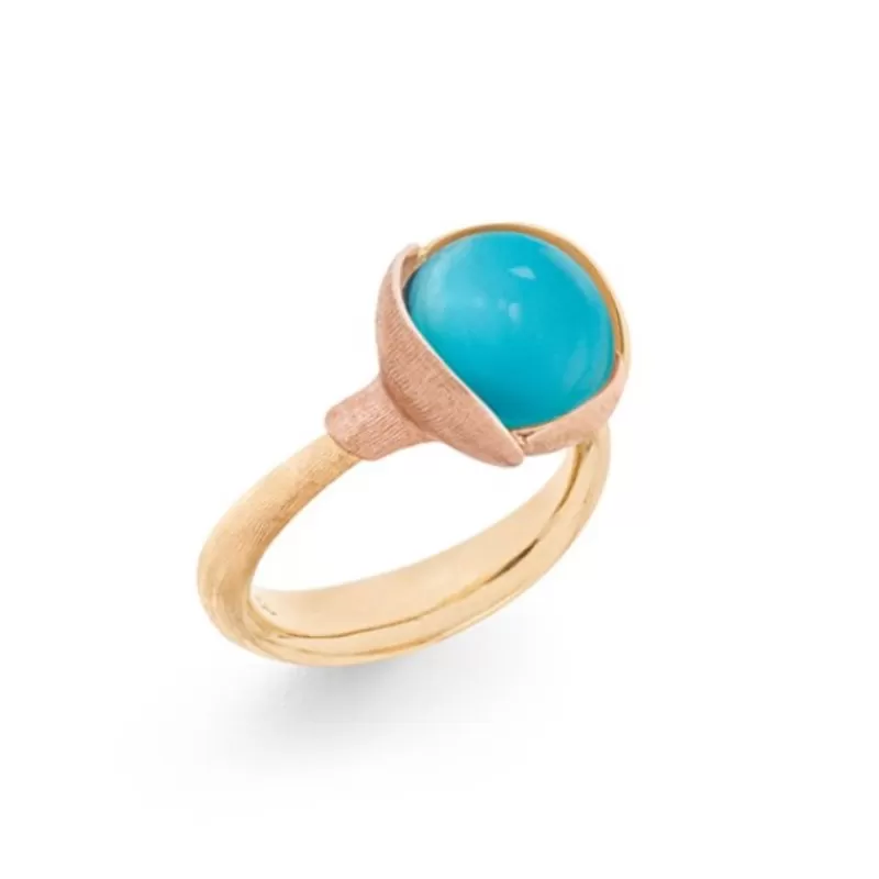 Ole Lynggaard Copenhagen Gullringer-Ring, Lotus Str 2 Turkis