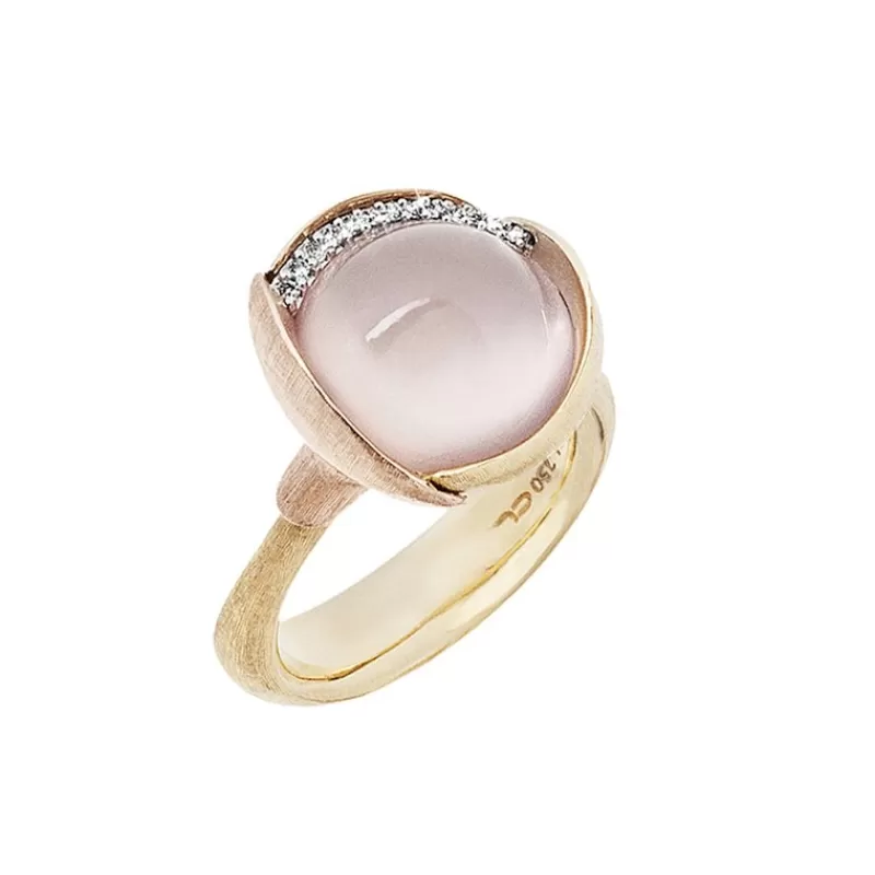Ole Lynggaard Copenhagen Gullringer-Ring, Lotus Str 3 Rosakvarts