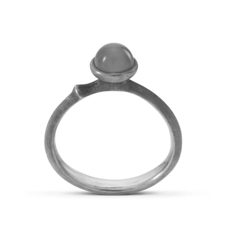 Ole Lynggaard Copenhagen Sølvringer-Ring, Lotus Tiny Gra Manesten